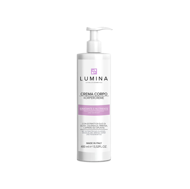 Crema Corpo Idratante e Nutriente 400 ml - Lumina La Valle Cosmetics