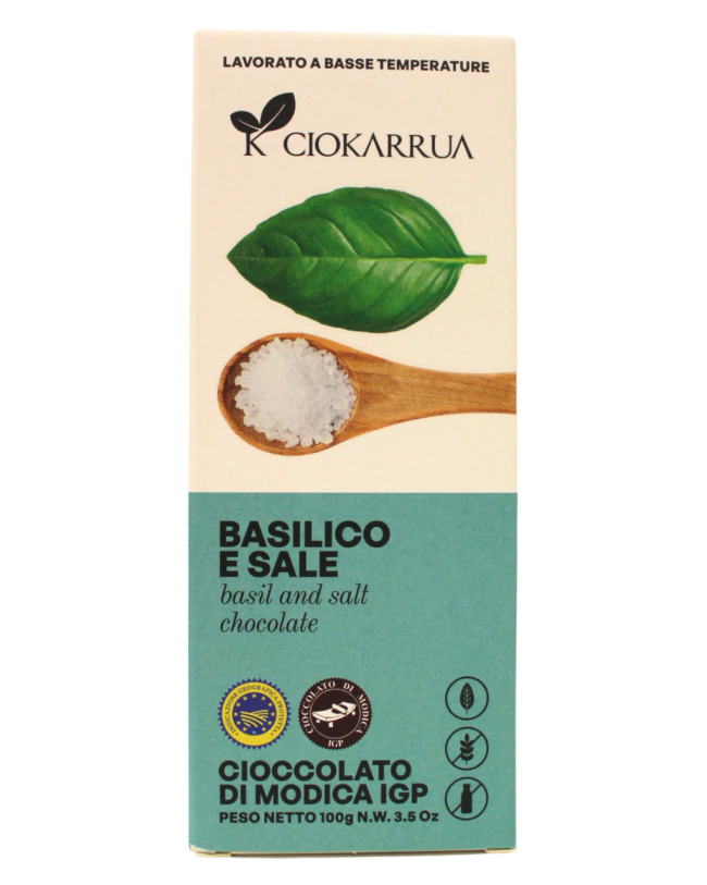 Cioccolata al Basilico Cioccolato Modicano Sale e Basilico