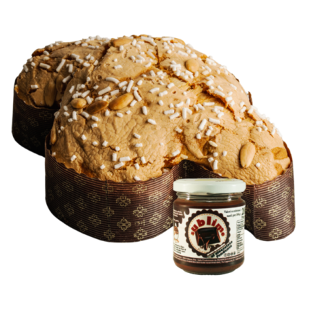 Colomba alle mandorle con crema fondente