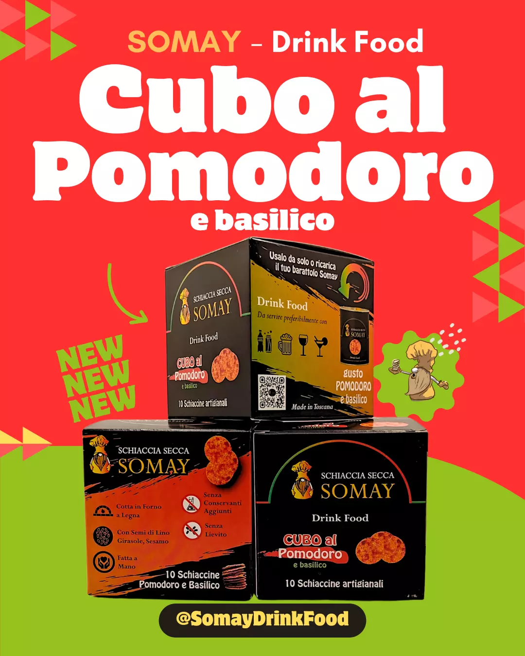 Cubi al Pomodoro e Basilico