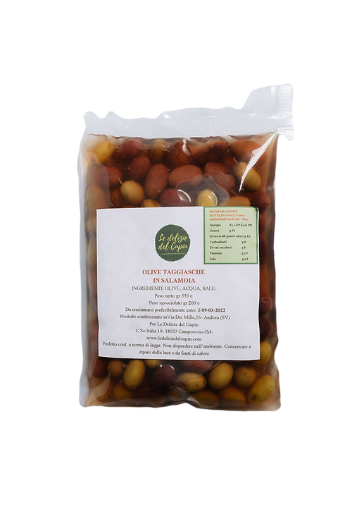 Olive 100% Taggiasche in Salamoia 200gr