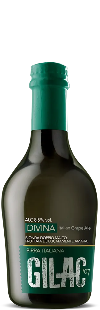 Divina Birra di colore giallo oro Italian Grape Ale 75 cl