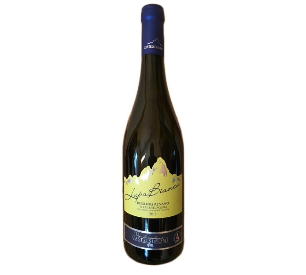 Lupa bianca 2017 Riesling renano IGP terre dell'Aquila Affinato minimo 75 mesi in bottiglia da 0,75 lt