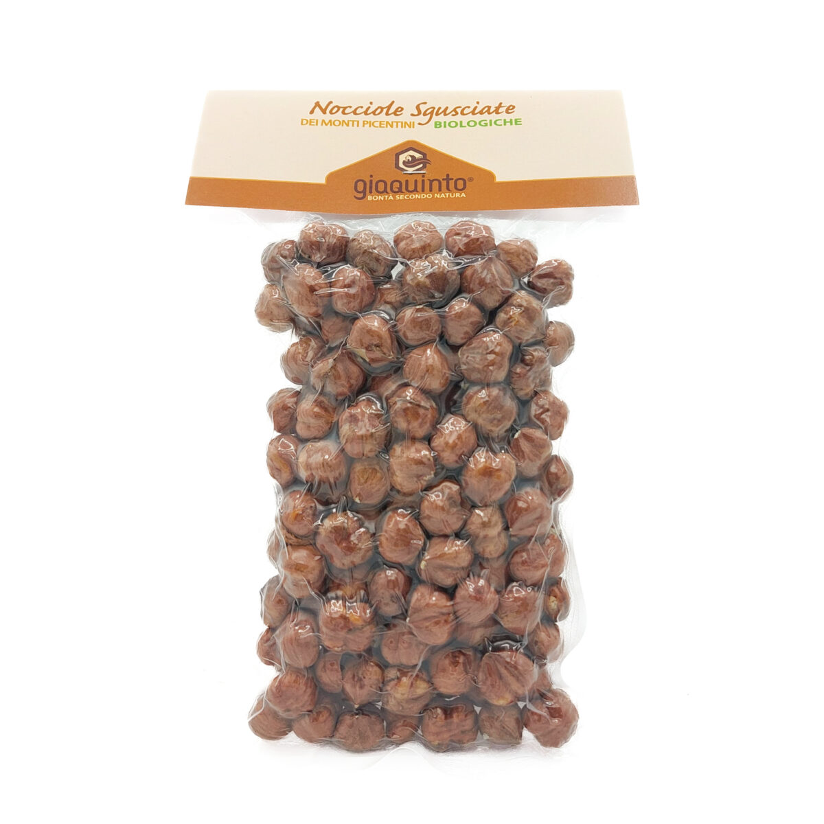 Nocciole biologiche sgusciate sottovuoto 500gr