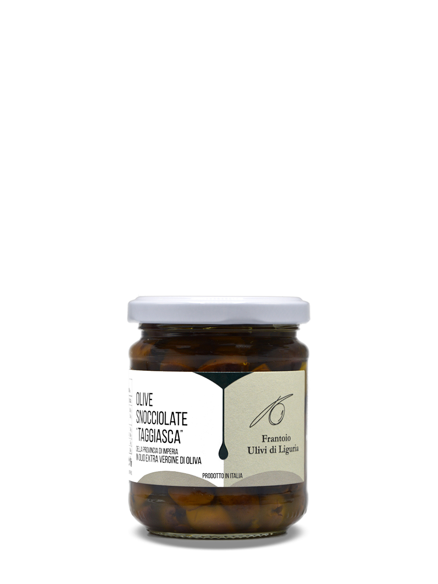 Olive nere Taggiasche snocciolate in olio EVO 180gr