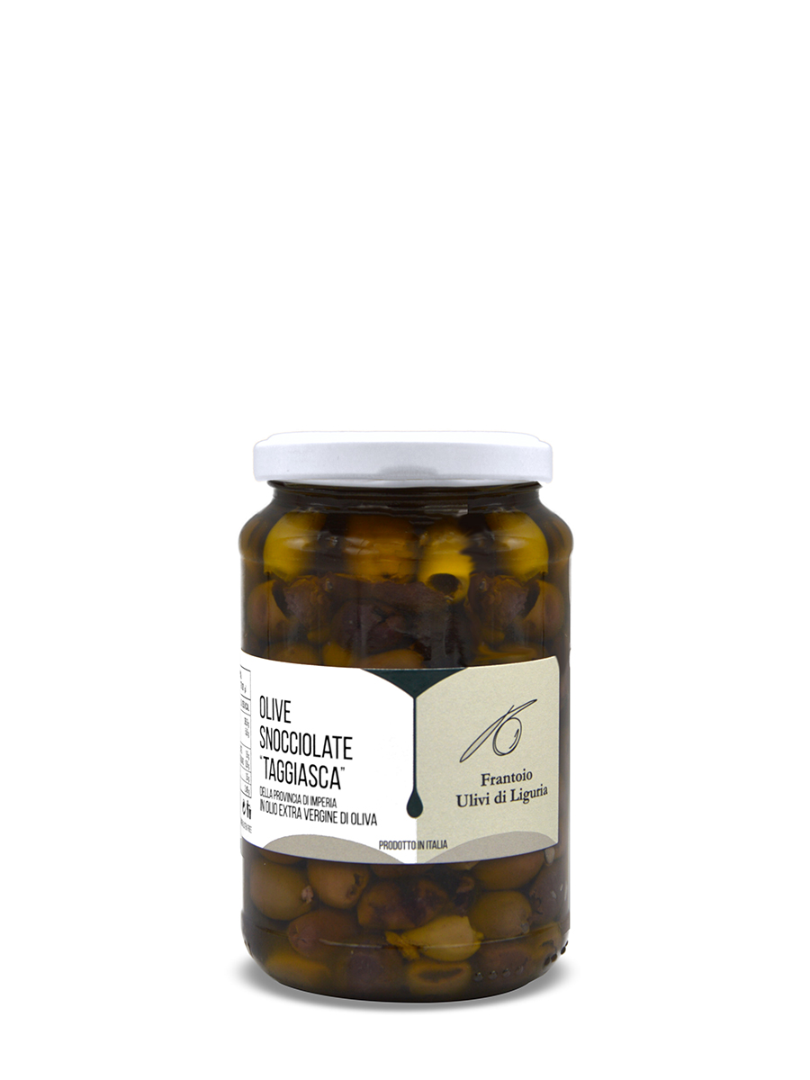 Olive nere Taggiasche snocciolate in olio EVO 300gr