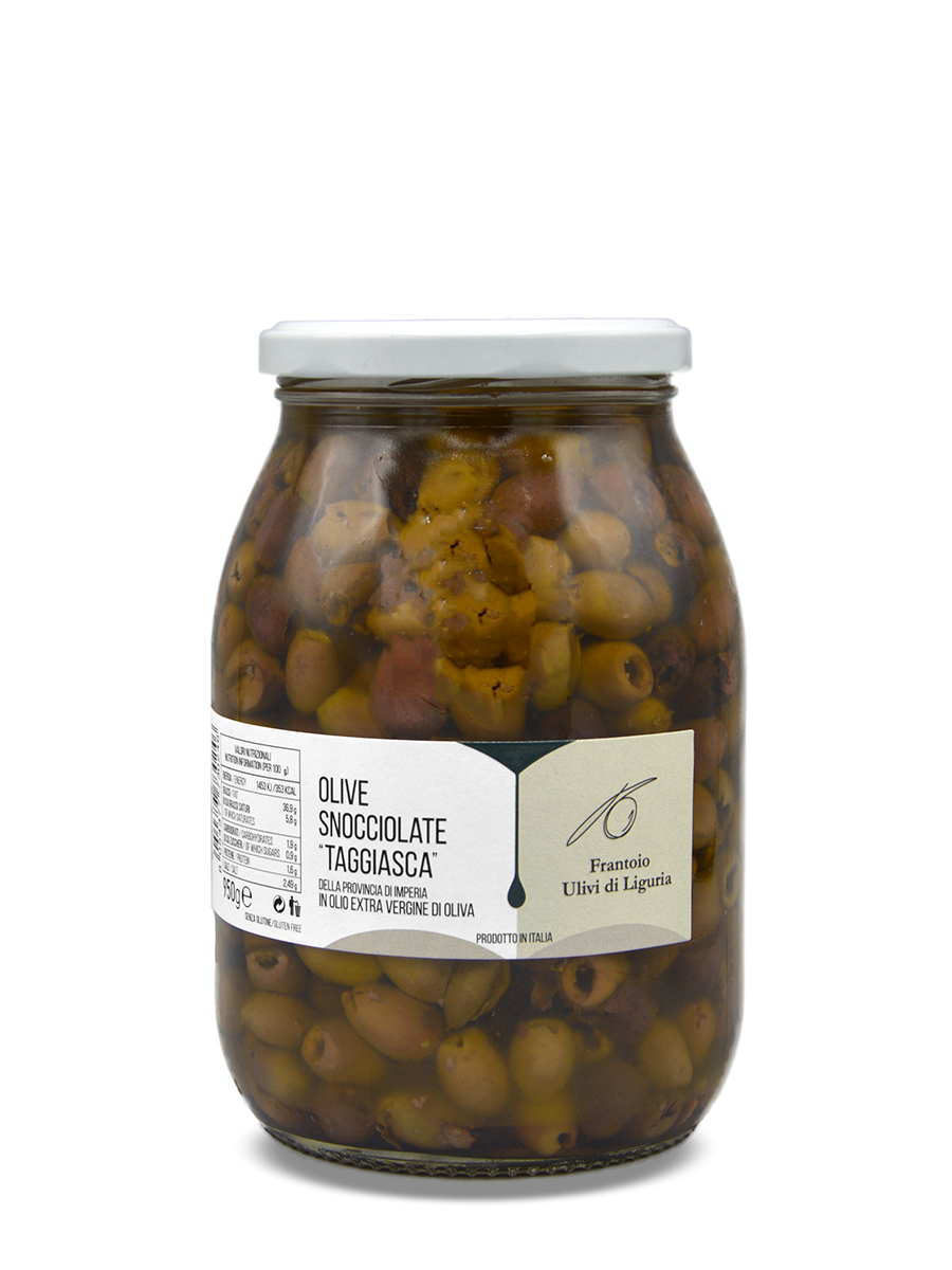 Olive nere Taggiasche snocciolate in olio EVO 950gr