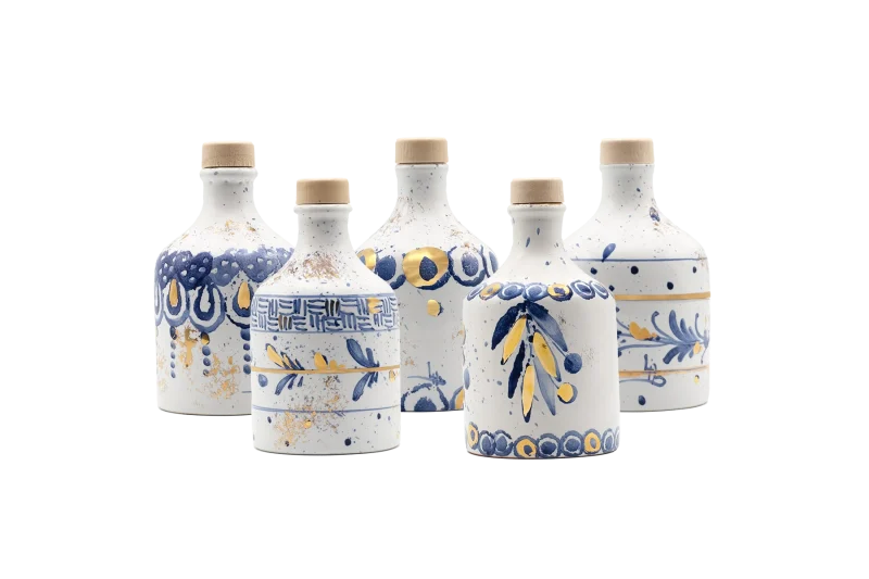 Bottiglie in ceramica – Oro in Blu