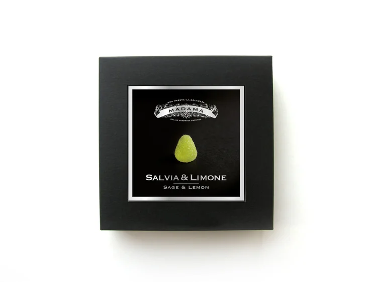 Salvia & Limone - Morbida gelèe tradizionale, prodotta con oli essenziali di salvia e limone.  Colorante naturale: clorofillina, curcumina 150 g