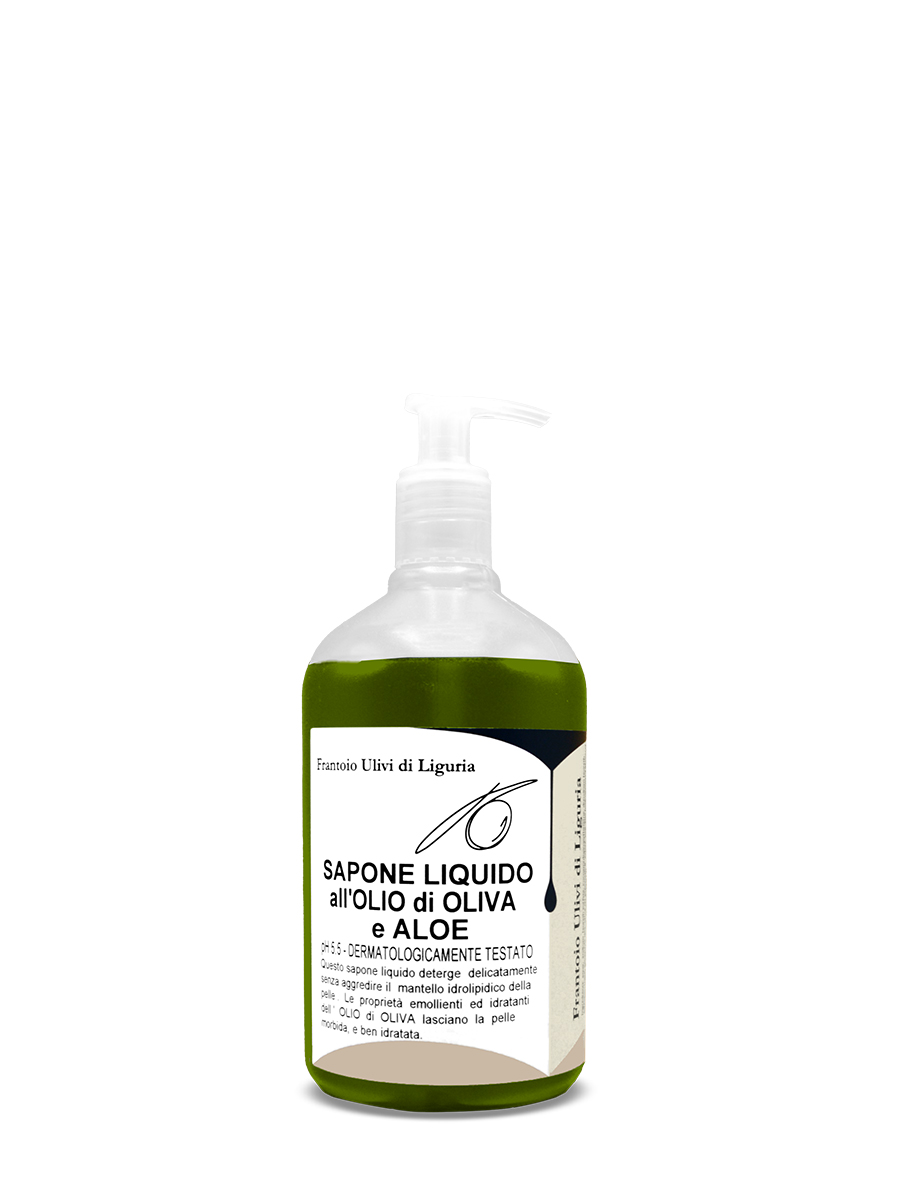 Sapone liquido all’Olio di Oliva e aloe 500ml