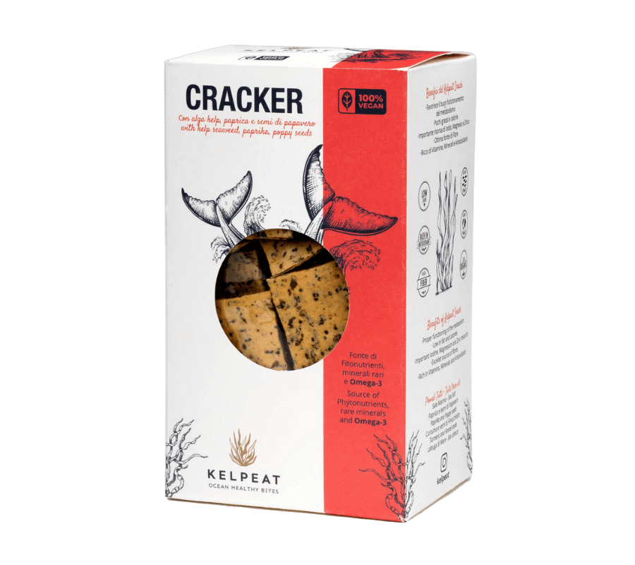 Spicy Wave 3 pacchi - Cracker Alga Kelp, semi di papavero e paprica