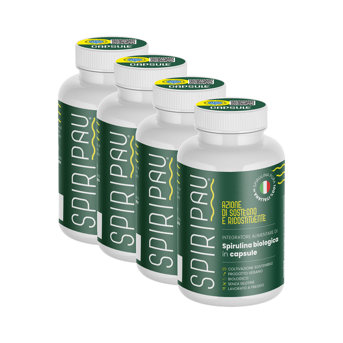 Spirulina Bio Italiana in Capsule 200g
