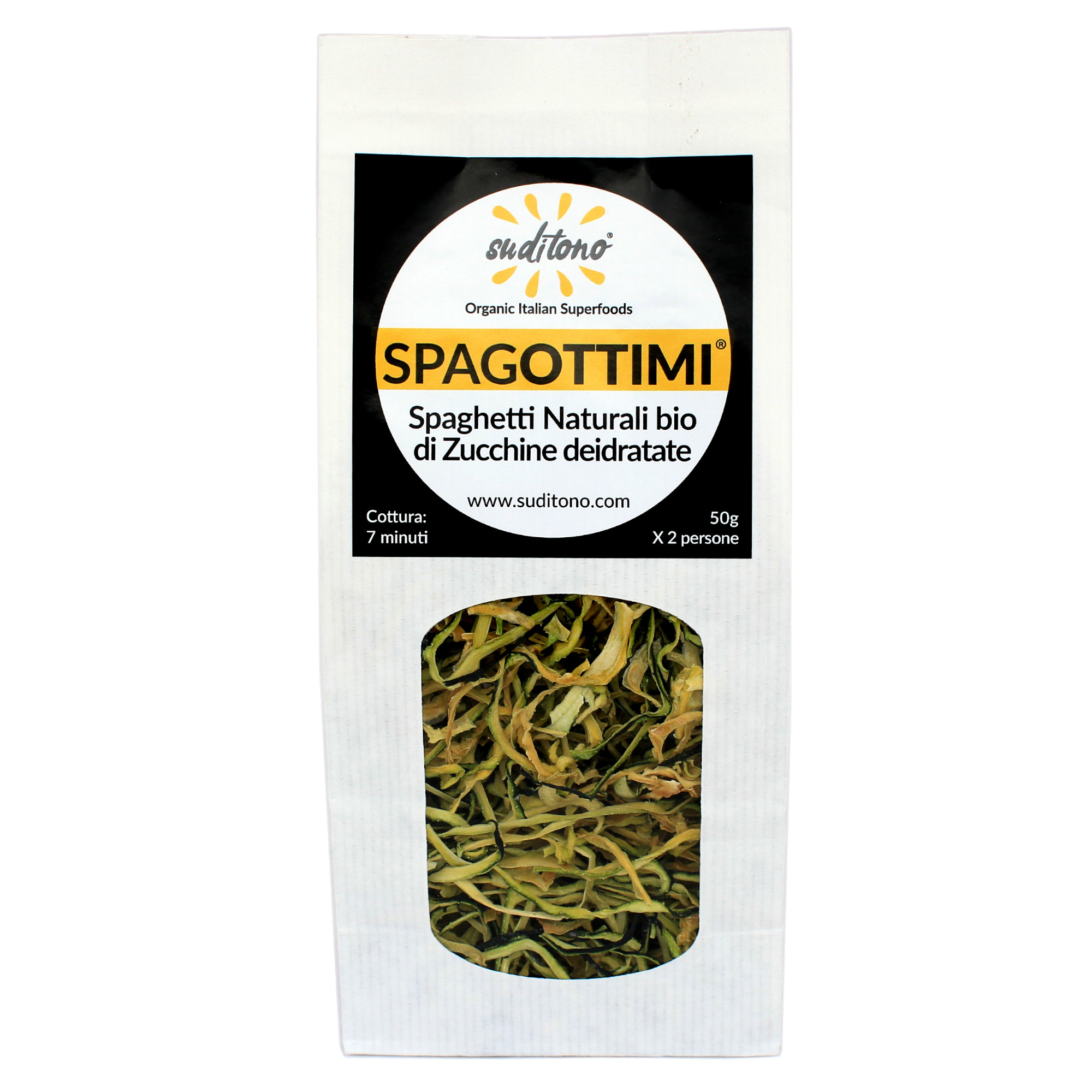 SPAGOTTIMI di ZUCCHINE. Spaghetti naturali bio di verdure deidratate