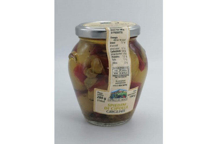 Spiedini di cipolle grigliate