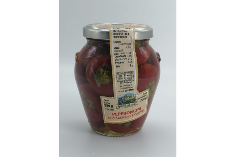 Peperoncini con acciughe e capperi
